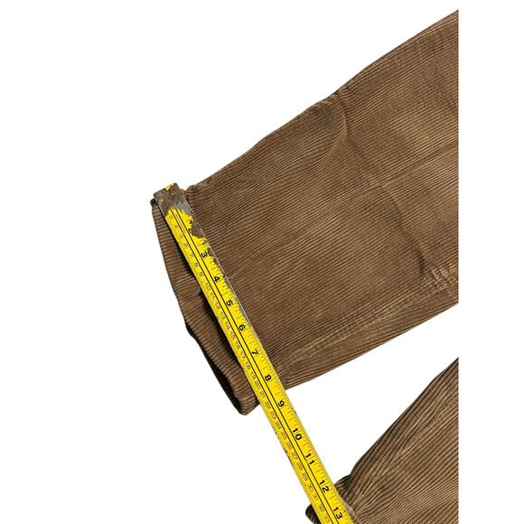 Vintage 90s Claiborne Corduroy Pants Men’s 38R Brown Wide Leg  Actual 36x32 - Picture 7 of 11